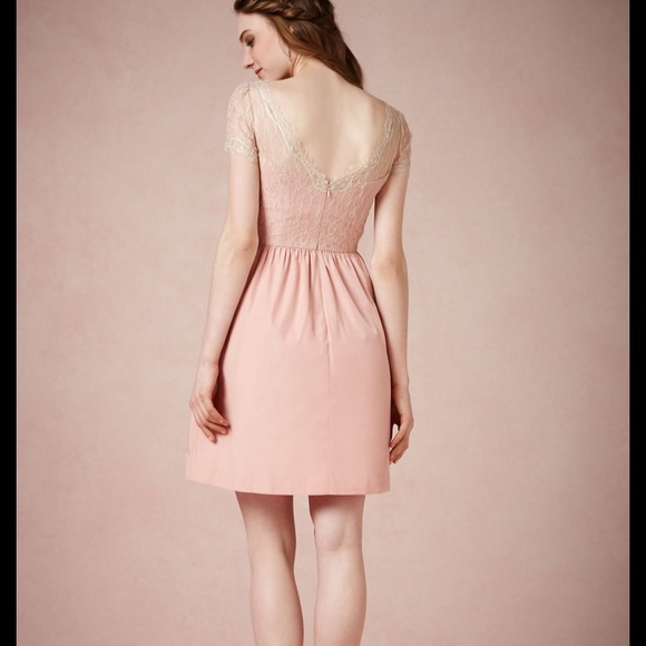 BHLDN Sorbetto blush lace cocktail dress - Picture 8 of 8